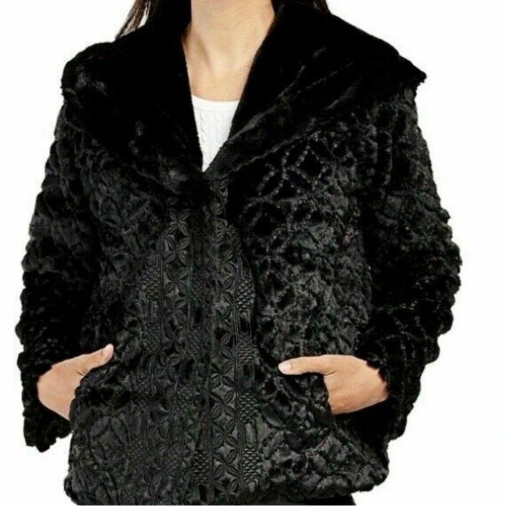 Women's Black Faux Fur Jacket